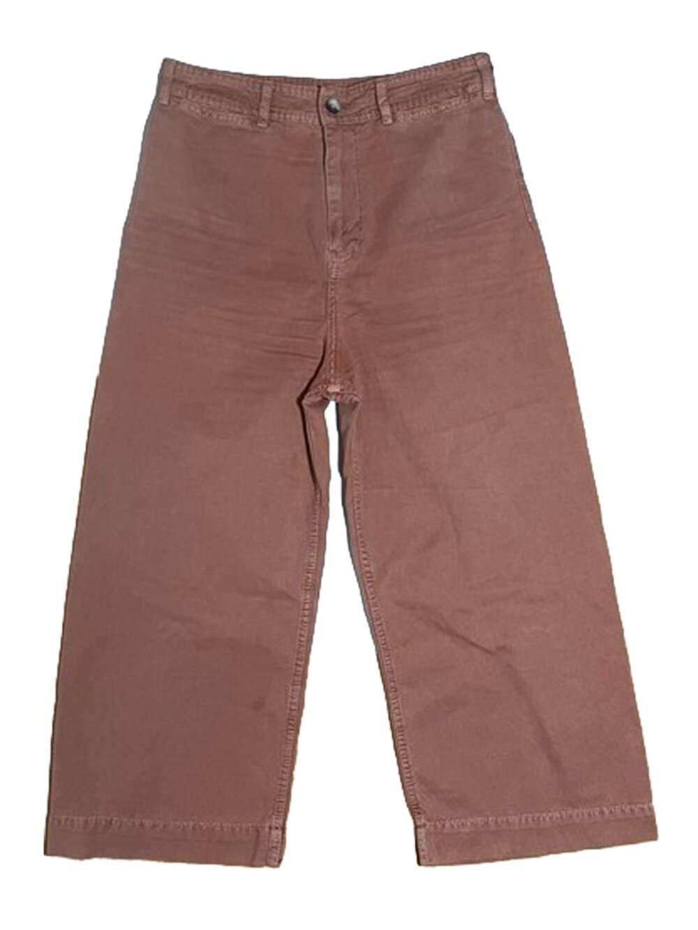 High-Waisted Wide-Leg Cropped Trousers